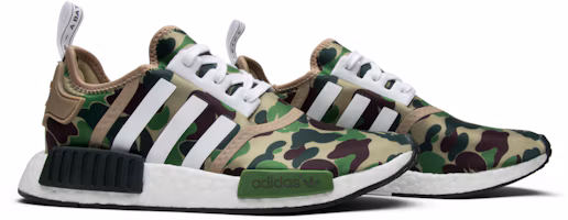 Cheap A Bathing Ape x adidas NMD_R1 '橄欖迷彩' BA7326