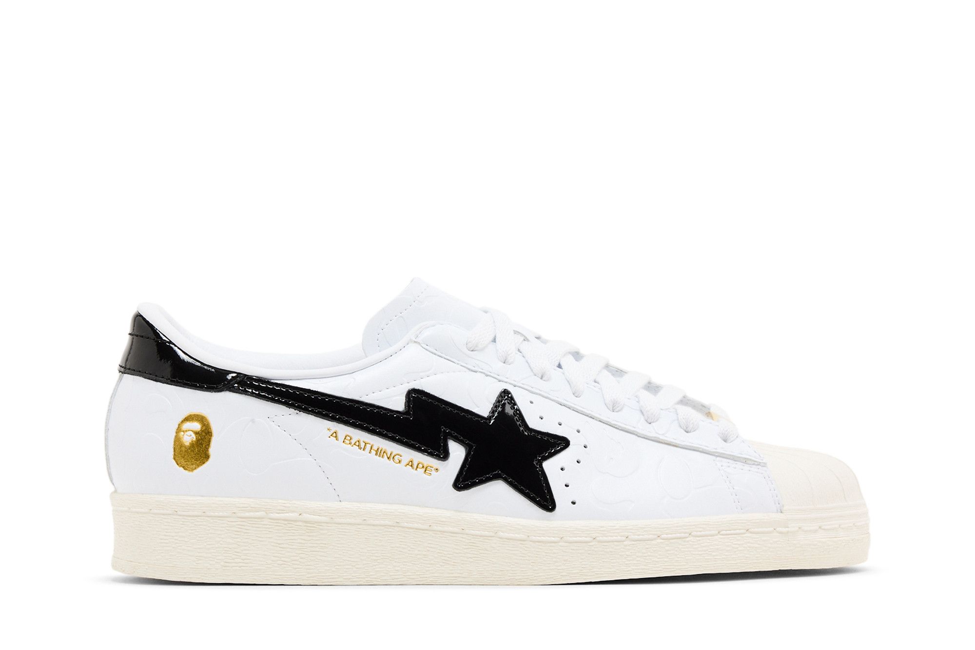 A Bathing Ape x adidas Superstar Vintage 'White Black' JR2701