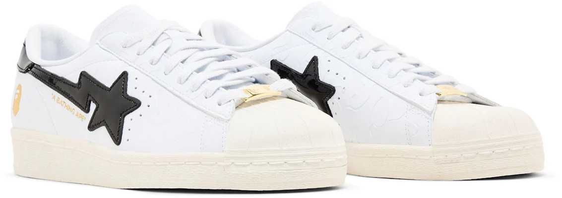 A Bathing Ape x adidas Superstar Vintage 'White Black' JR2701 1