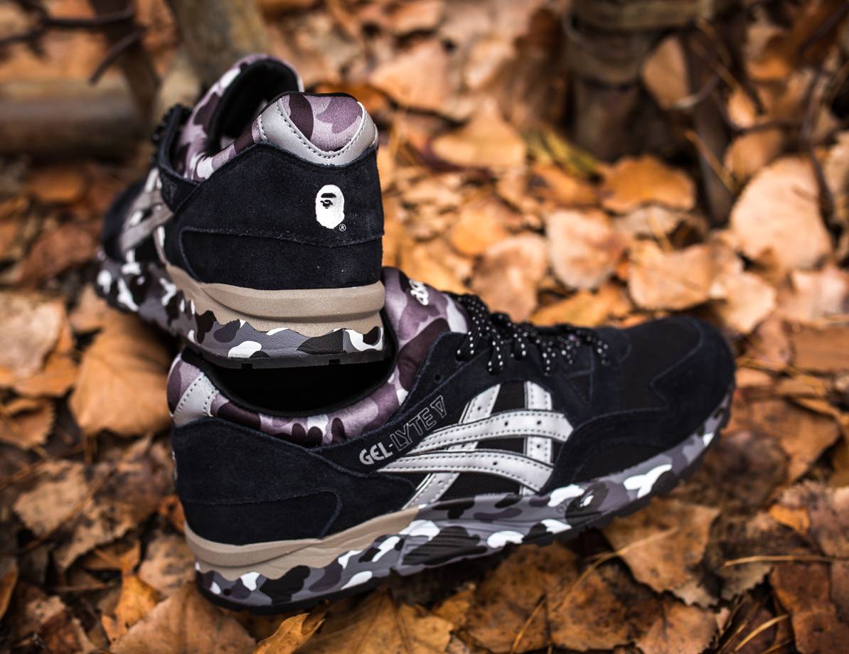 Shop A Bathing Ape x ASICS Gel Lyte 5 'Camuflaje Negro' HQ50V-8893