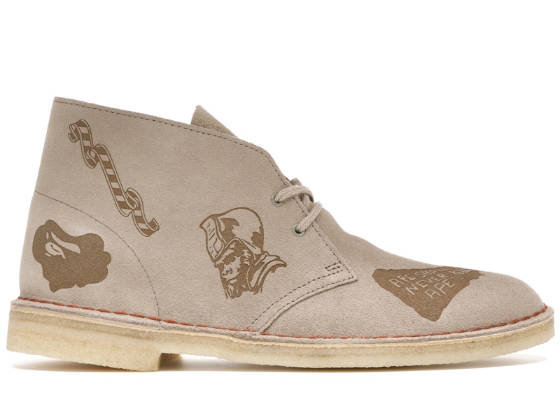 A Bathing Ape x Clarks Desert Boot 'Grey Embossed' 26149860