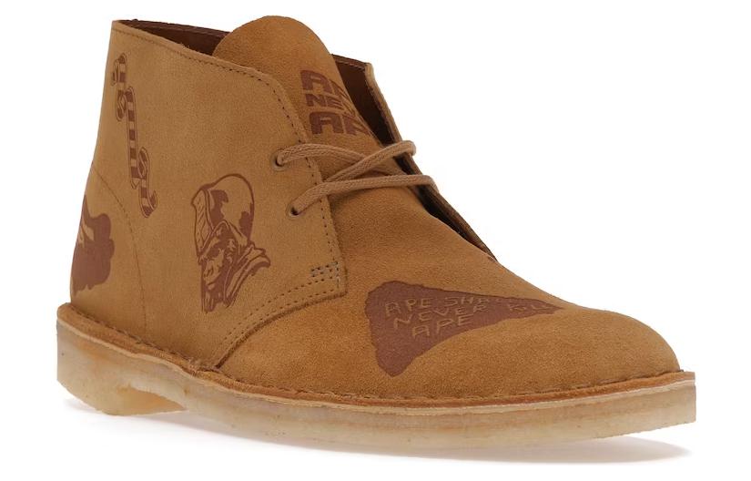 Shop Boot A Bathing Ape x Clarks Desert 'Oak Embossed' 26149861