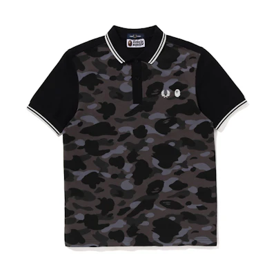 A BATHING APE FRED PERRY Bape Color Camo Polo Men’s Camouflage Shirt. 0ZXPOM112901K