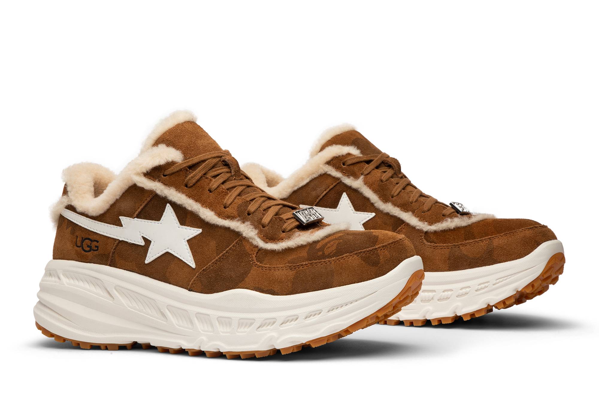 Cheap A Bathing Ape x UGG 運動靴『栗色』1105400-M-CHE