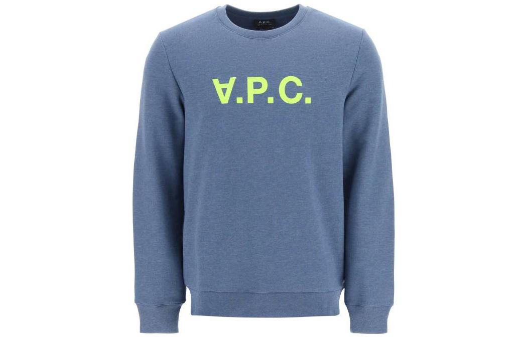A.P.C. Alphabet Logo Crewneck Sweatshirt Blue COETSH27746-PIA