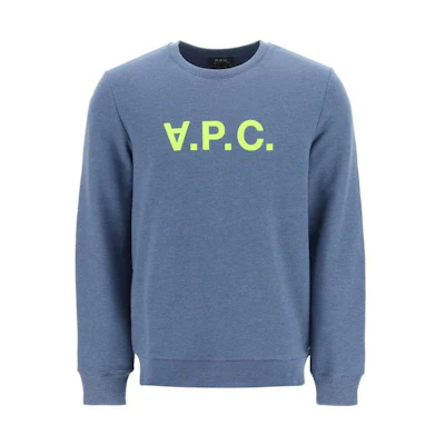 A.P.C. Alphabet Logo Crewneck Sweatshirt Blue COETSH27746-PIA