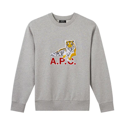 A.P.C. Animal Alphabet Print Crewneck Sweater Unisex Light Gray COEWW-M27724-PLB