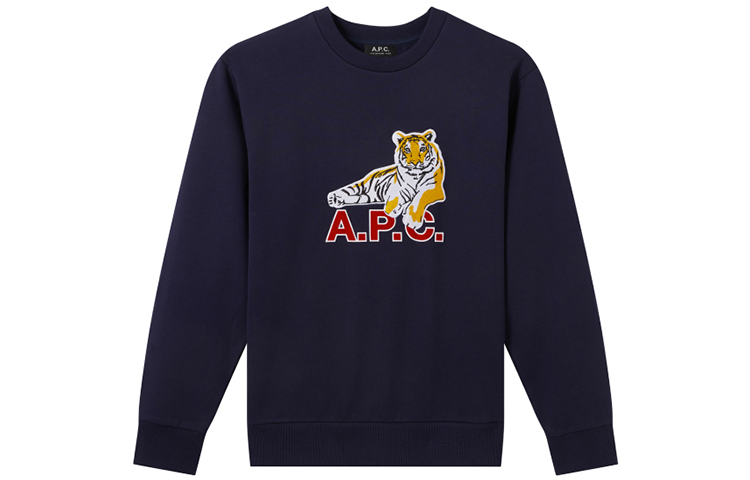 A.P.C. Animal Alphabet Print Sweatshirt Unisex Deep Sea Blue COEWW-M27724-IAK