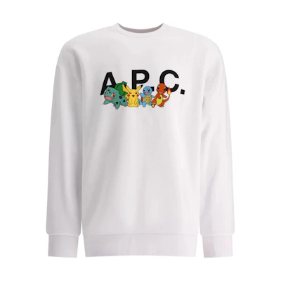 A.P.C. Anime Graphic Print Crewneck Sweatshirt White - COGVFH27856-AAB