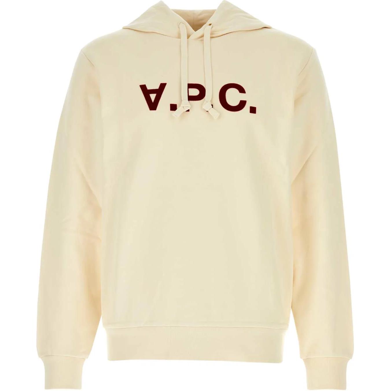 A.P.C. Beige Logo Letter Print Pullover Hoodie COHBNM27908-ALG