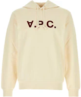 A.P.C. Beige Logo Letter Print Pullover Hoodie COHBNM27908-ALG A.P.C. Beige Logo Letter Print Pullover Hoodie COHBNM27908-ALG