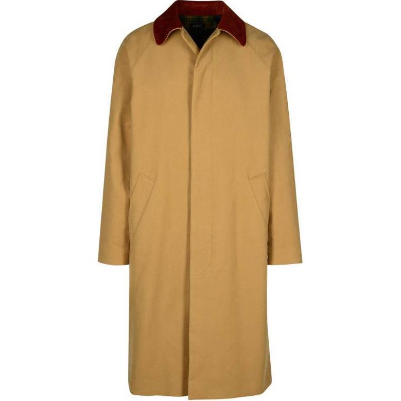 A.P.C. Beige Single-Breasted Mid-Length Jacket for Men COHAKM01548-BAA