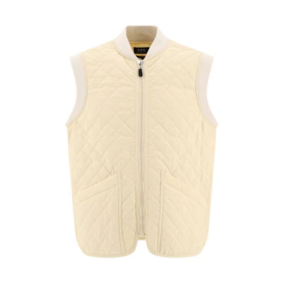 A.P.C. Beige Solid Color Zip Sleeveless Jacket COETZH02846BAI