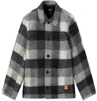 A.P.C. Black Checked Single-Breasted Long-Sleeve Jacket WOAPKH02713-LAD A.P.C. Black Checked Single-Breasted Long-Sleeve Jacket WOAPKH02713-LAD
