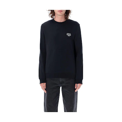 A.P.C. Black Crewneck Sweatshirt with Logo H27699COEZD-LZZ
