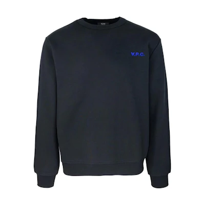 A.P.C. Black Pullover Crewneck Sweatshirt with Letter Print COHBRH27916-TZK
