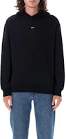 A.P.C. Black Pullover Hoodie with Solid Color Letter Print H27911COHBX-TZC A.P.C. Black Pullover Hoodie with Solid Color Letter Print H27911COHBX-TZC