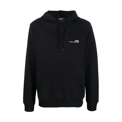 A.P.C. Black Pullover Sweatshirt with Solid Color Logo Print COFBQH27672LZZ
