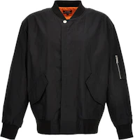 A.P.C. Black Solid Color Baseball Collar Zip Jacket COERCH02842-LZZ A.P.C. Black Solid Color Baseball Collar Zip Jacket COERCH02842-LZZ