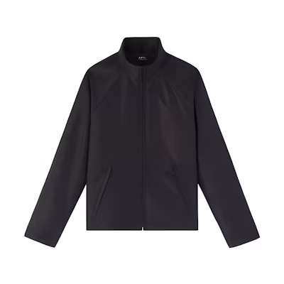 A.P.C. Black Solid Color Full-Zip Long-Sleeve Jacket PAACB-H02437-LZZ
