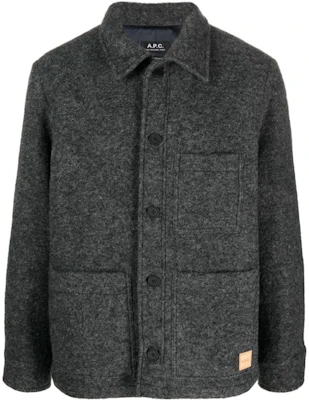 Chaqueta Negra Suelta de Manga Larga A.P.C. con Cuello en Punta WVBCAH02713PLA Buy Chaqueta Negra Suelta de Manga Larga A.P.C. con Cuello en Punta WVBCAH02713PLA