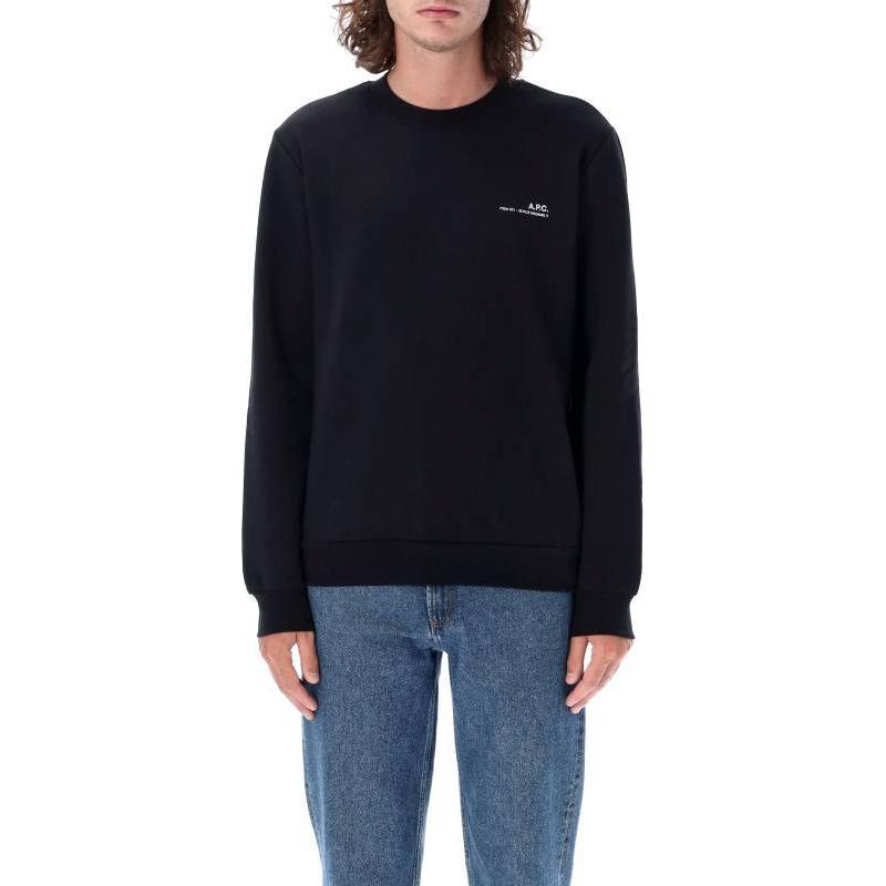 A.P.C. Black Unisex Crewneck Sweatshirt with Logo Print M27927COHBP-TZC