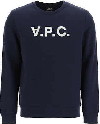 A.P.C. Baju Peluh Biru Crewneck dengan Cetakan Logo Kasual COFAXH27378IAK Buy A.P.C. Baju Peluh Biru Crewneck dengan Cetakan Logo Kasual COFAXH27378IAK