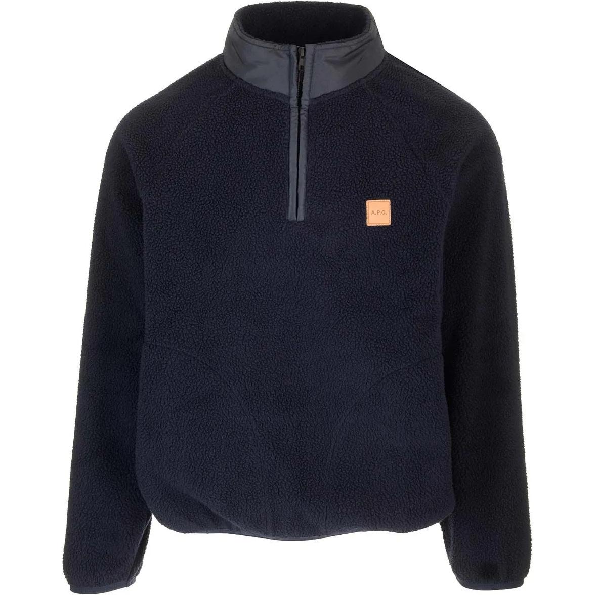 A.P.C. Blue Half-Zip Turtleneck Pullover Jacket PSAIFM27845-IAK