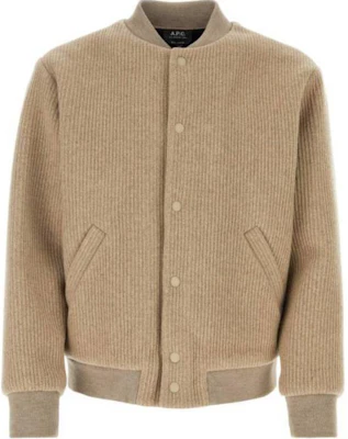 Chaqueta A.P.C. Marrón de Punto con Botones y Cuello de Béisbol. WOAQRM02888-BAA Buy Chaqueta A.P.C. Marrón de Punto con Botones y Cuello de Béisbol. WOAQRM02888-BAA