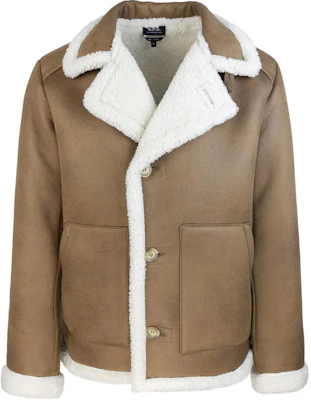 Chaqueta Marrón de Manga Larga A.P.C. con Cuello Acolchado PSAJOH02971-AAD Buy Chaqueta Marrón de Manga Larga A.P.C. con Cuello Acolchado PSAJOH02971-AAD