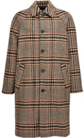 A.P.C. Brown Plaid Collared Loose-Fit Jacket WVBCFH01519-BAA A.P.C. Brown Plaid Collared Loose-Fit Jacket WVBCFH01519-BAA