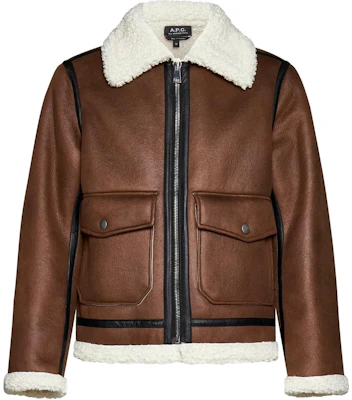 Chaqueta Marrón Slim-Fit con Cremallera y Cuello A.P.C. PSAIBH02904-CAC Buy Chaqueta Marrón Slim-Fit con Cremallera y Cuello A.P.C. PSAIBH02904-CAC