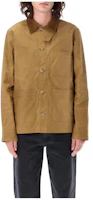 A.P.C. Brown Solid Single-Breasted Point-Collar Long-Sleeve Jacket H02841COERC-CAB A.P.C. Brown Solid Single-Breasted Point-Collar Long-Sleeve Jacket H02841COERC-CAB