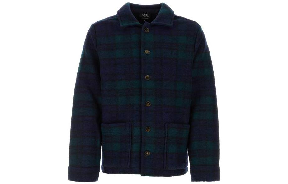 A.P.C. Checkered Single-Breasted Long-Sleeve Jacket Unisex WOAPVM02865IAK