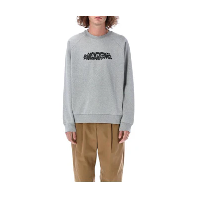 A.P.C. Crewneck Logo Print Long Sleeve Sweatshirt H27740COFAX-PLA