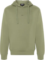 A.P.C. Drawstring Hoodie Long Sleeve Ribbed Sweatshirt Khaki COEIPH27622-JAA A.P.C. Drawstring Hoodie Long Sleeve Ribbed Sweatshirt Khaki COEIPH27622-JAA