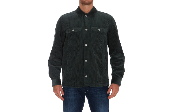 A.P.C. FW21 Button-Up Shirt Jacket Green Men’s COESPH02625-KAF