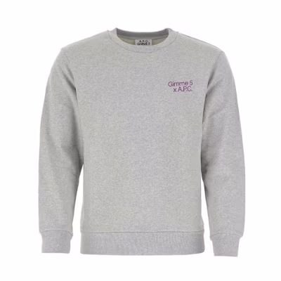 A.P.C. FW21 Grey Crewneck Pullover Sweatshirt COEBHM27671-PLA