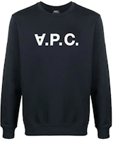 A.P.C. FW21 Logo Crewneck Pullover Sweatshirt Blue COECQH27378-IAK A.P.C. FW21 Logo Crewneck Pullover Sweatshirt Blue COECQH27378-IAK