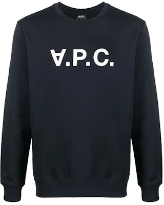 A.P.C. FW21 Logo Crewneck Pullover Sweatshirt Biru COECQH27378-IAK Buy A.P.C. FW21 Logo Crewneck Pullover Sweatshirt Biru COECQH27378-IAK