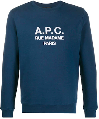 A.P.C. FW21 Logo Sulaman Pullover Sweatshirt Biru Lelaki COEBHH27500-IAJ Buy A.P.C. FW21 Logo Sulaman Pullover Sweatshirt Biru Lelaki COEBHH27500-IAJ
