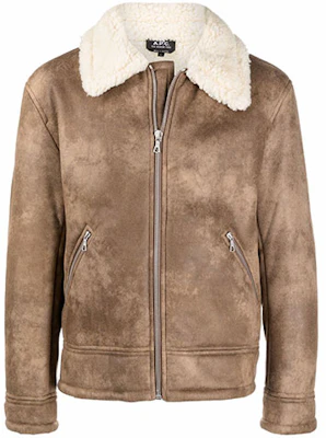 Chaqueta Marrón con Cuello y Logo A.P.C. FW21 PSAEMH02633CAG Buy Chaqueta Marrón con Cuello y Logo A.P.C. FW21 PSAEMH02633CAG