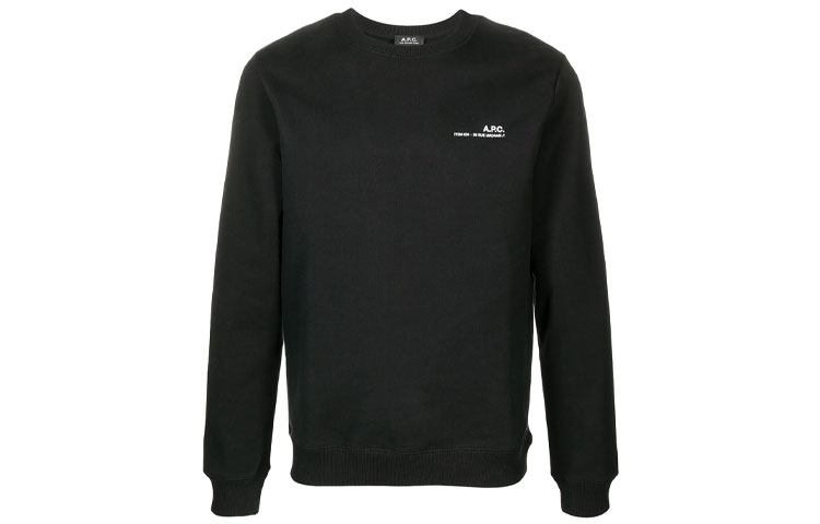 A.P.C. FW21 Solid Logo Pullover Sweatshirt Black COEASH27608-LZZ