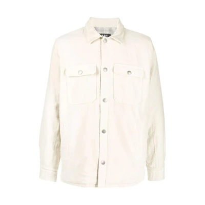 A.P.C. FW22 Beige Single-Breasted Collar Jacket Long Sleeve COETBH02625AAD