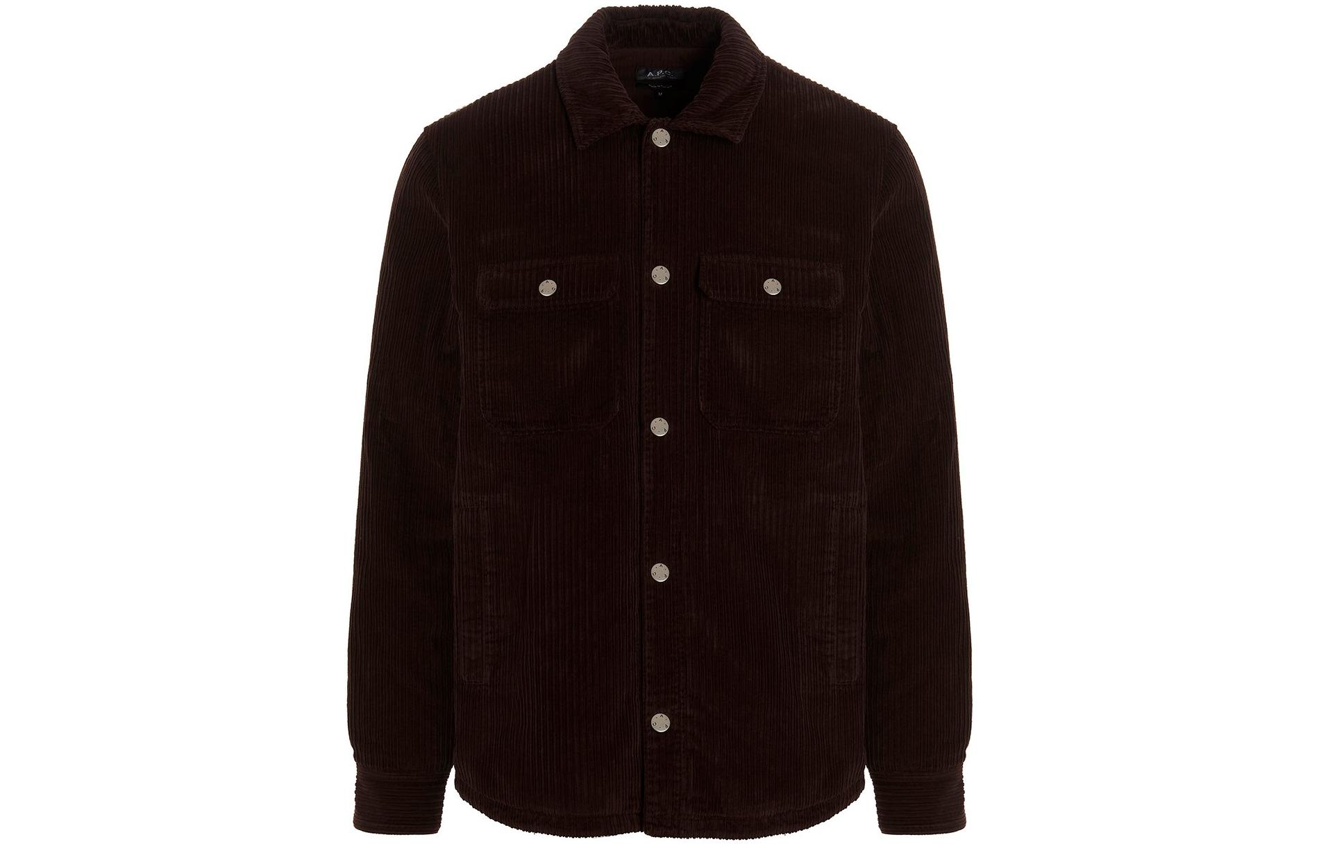 A.P.C. FW22 Brown Solid Color Single-Breasted Jacket COEZQH02625CAA