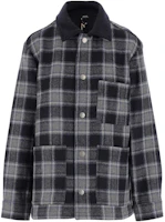 A.P.C. FW22 Checkered Collar Single-Breasted Jacket Black Unisex WOANPH02760IAK A.P.C. FW22 Checkered Collar Single-Breasted Jacket Black Unisex WOANPH02760IAK
