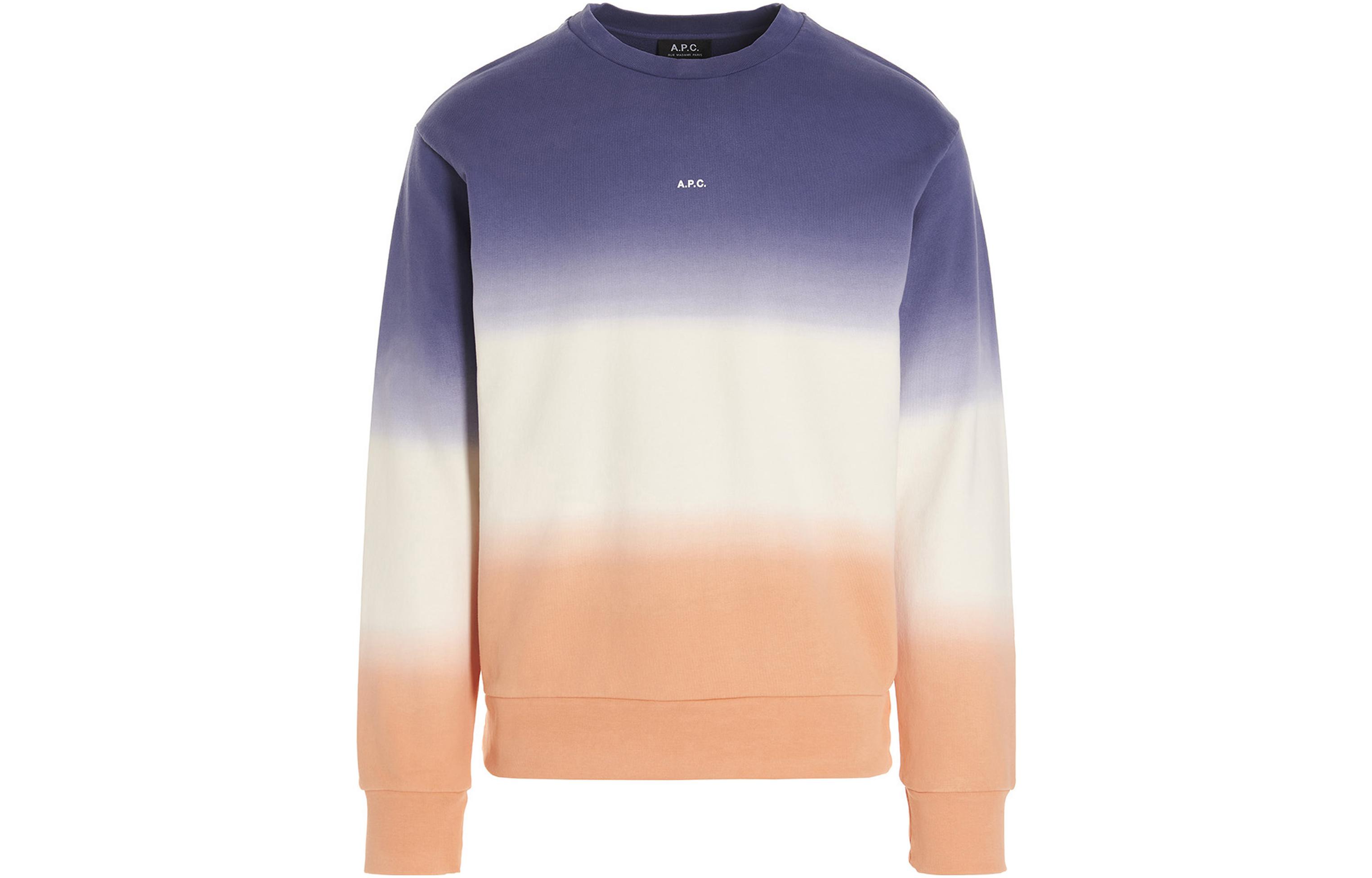 A.P.C. FW22 Colorblock Logo Crewneck Pullover Sweatshirt Colorblock COFAZH27763EAD