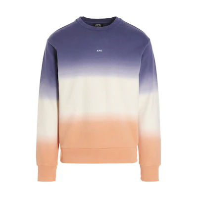 A.P.C. FW22 Colorblock Logo Crewneck Pullover Sweatshirt Colorblock COFAZH27763EAD