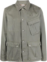A.P.C. FW22 Khaki Multi-Pocket Button-Up Straight Long Sleeve Jacket Unisex M02777COFCIJAA A.P.C. FW22 Khaki Multi-Pocket Button-Up Straight Long Sleeve Jacket Unisex M02777COFCIJAA