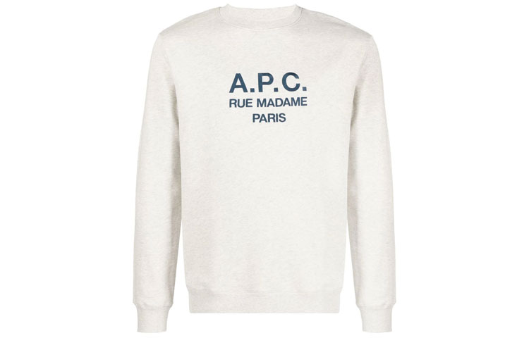 A.P.C. FW22 Logo Print Crewneck Sweatshirt Men’s Light Beige COEZDH27500PAA